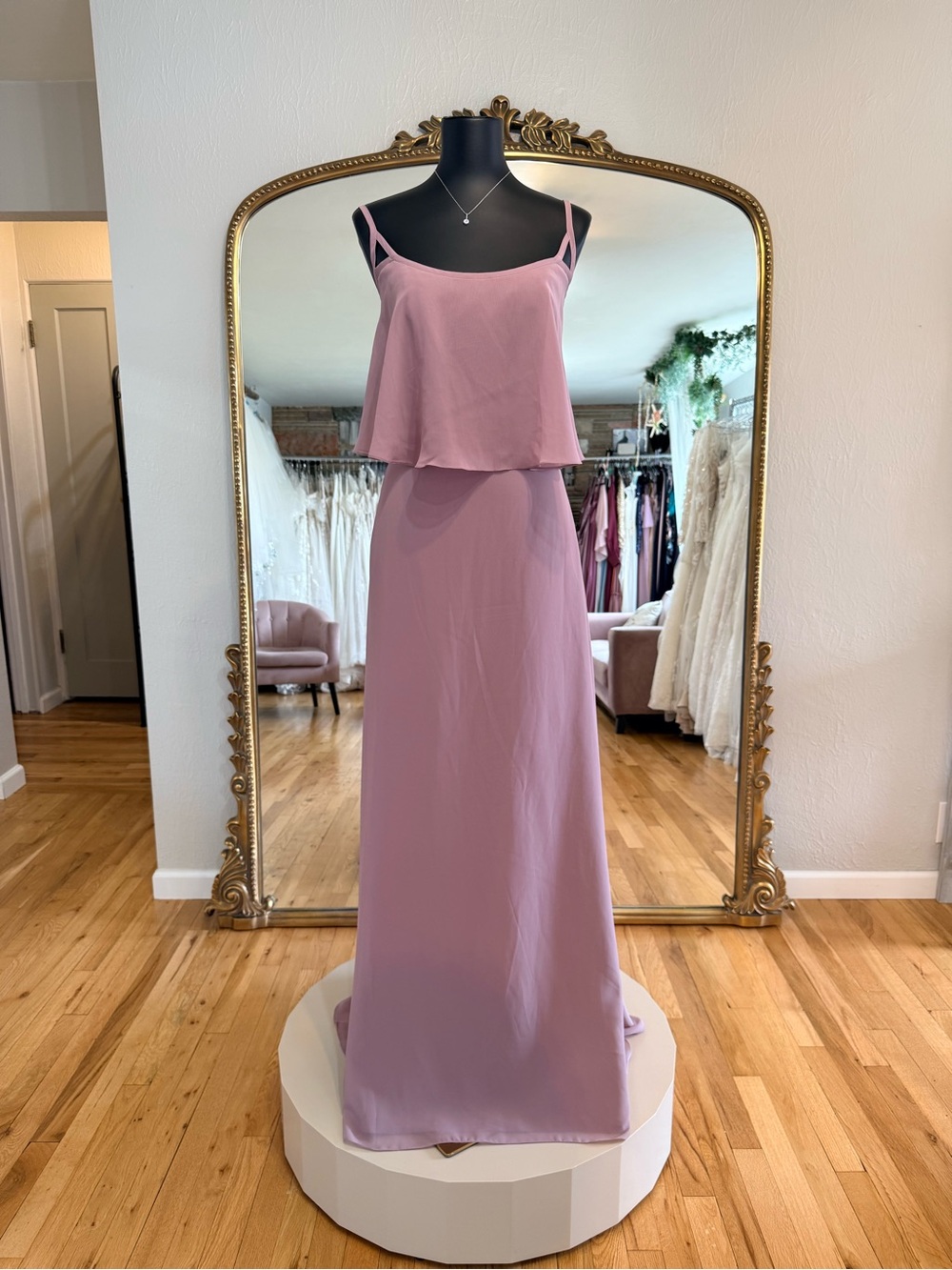 SORELLA VITA Lavender Pink Overlay Maxi Dress